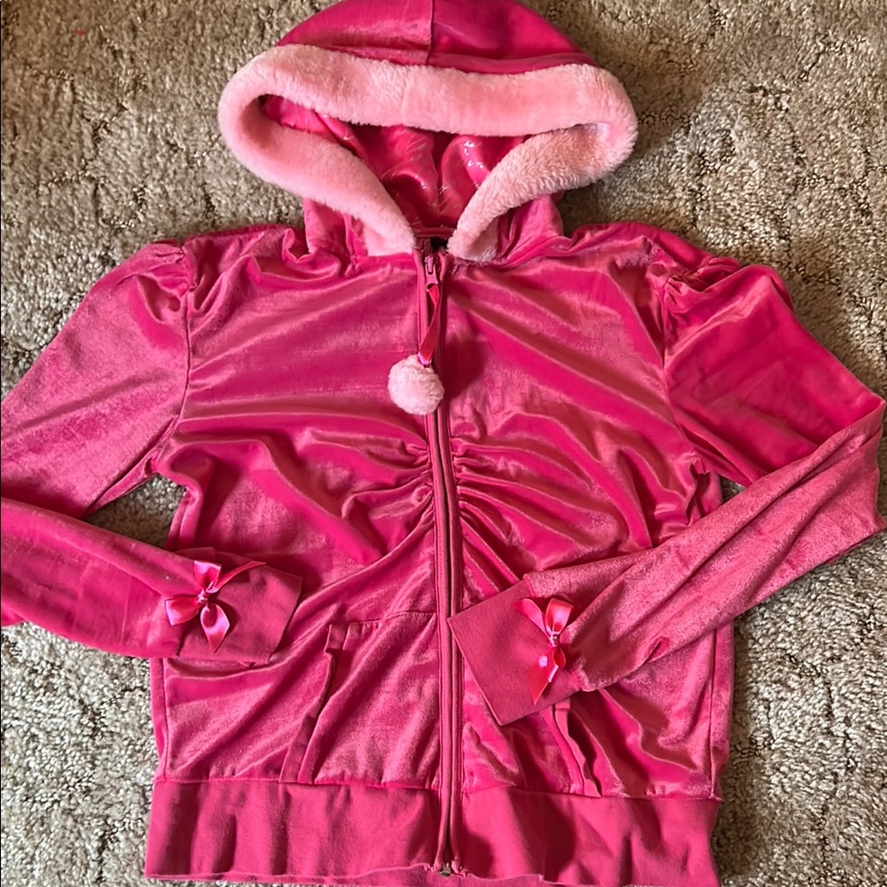 Victoria's Secret Pink Hoodie Sweatshirt with Full-Length Zipper